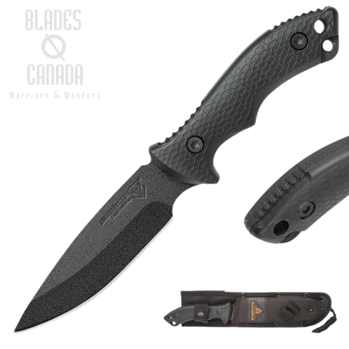 UC Bushmaster Tactical Fixed Blade Knife, 1095 Carbon, Nylon Sheath, UC3165